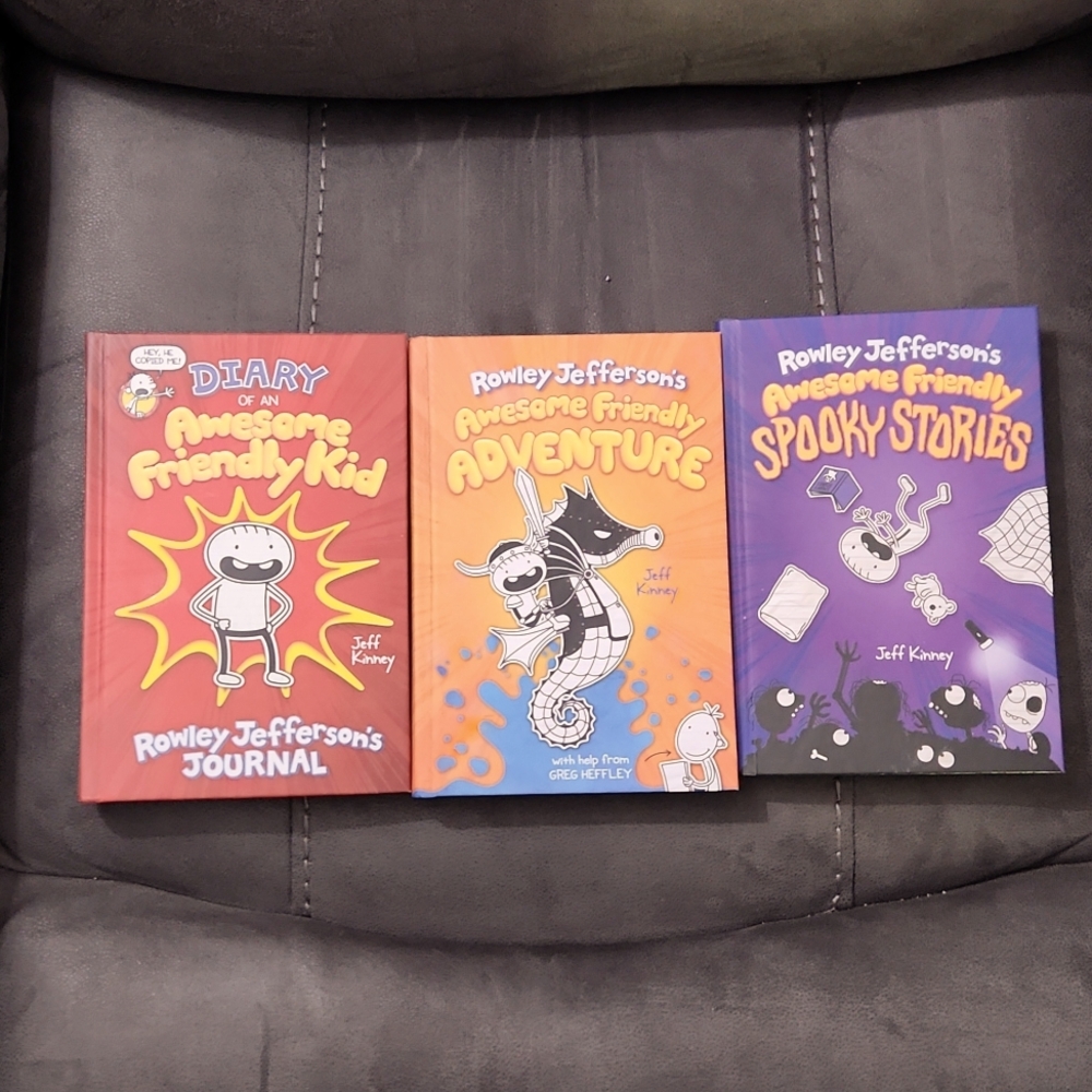 NEW Rowley Jefferson’s Awesome 3 Book Set | Jeff Kinney, Diary Of A Wimpy Kid
